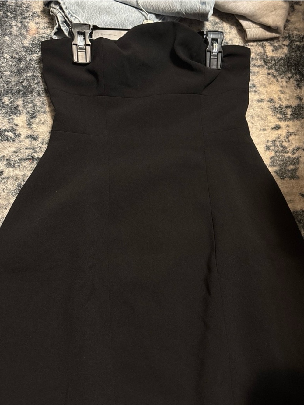 Princess Polly Strapless Black A-Line Dress